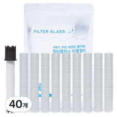 필터클래스 바디럽 퓨어썸 베이직 샤워기 호환 필터, 40개, 무향