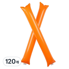 文具談 彩色棒狀氣球 棒球場加油棒 2入, 120個, 25 橘色