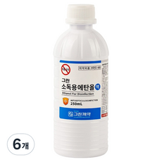 그린제약 소독용 에탄올 83%, 6개, 250ml