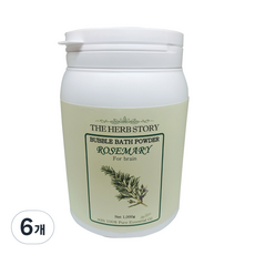 더허브스토리 로즈마리 버블바스 파우더 대용량, 1kg, 6개