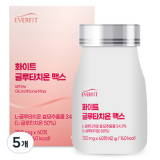 내츄럴플러스 에버핏 화이트 글루타치온 맥스, 60정, 5개