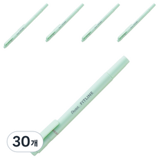 펜텔 피트라인 형광펜 SLW11P-K, 파스텔 그린, 30개