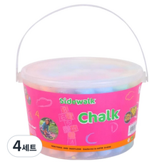 워셔블 야외 분필아트 20p 세트, 혼합색상, 4세트