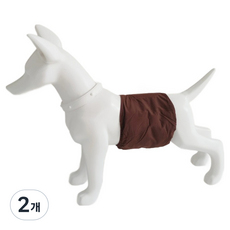 도호 강아지 컬러풀 매너벨트 브라운, 초소형, 2개, 1개입