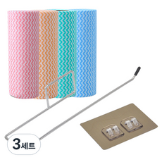 다용도 멀티 크리닝 일회용 행주 4종 20 x 30 cm + 거치대 세트 PK127, 3세트, 4개
