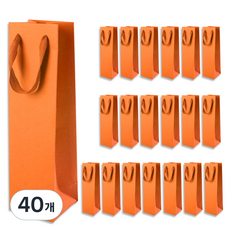 골든래빗 와인C 컬러 와인 종이백 9 x 28 x 8 cm, 오렌지, 40개