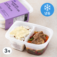 정성담은한상 떡갈비 치즈 렌틸콩 덮밥 (냉동), 540g, 3개