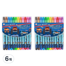 YOUNG ART 12色簽字筆 男童用, 混合顏色, 6套