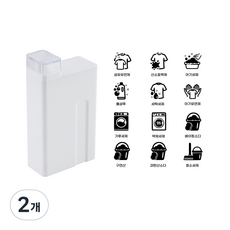 NCC 洗劑分裝瓶 + 12種防水標籤貼紙, 白色, 2個