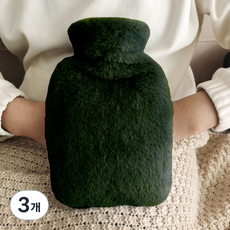 Futuro Lab 附保暖套 PVC 熱水袋 綠色 1000ml, 3個