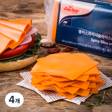 앵커스파이시 슬라이스 치즈 80매입, 960g, 1개입, 4개