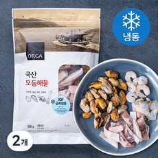 올가홀푸드 국산 모둠해물 오징어 + 홍합 + 바지락 + 새우 (냉동), 300g, 2개