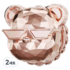 Doa 香氛熊高級車用芳香劑擴香禮盒 玫瑰金 本品+補充裝, 檸檬萊姆, 2套