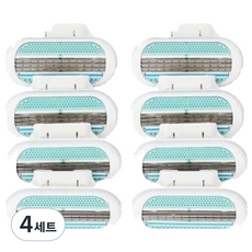 IROW 女性用三層刮鬍刀片 藍色, 4套, 4入