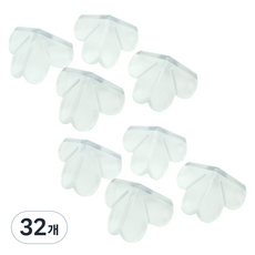 安心防護防撞角 三葉草, 32個, 透明