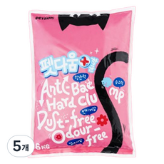 펫다움 벤토나이트 응고형 고양이 모래, 6kg, 5개, 무향