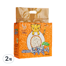 네꼬모리 응고형 두부국시 극세입자 고양이 모래, 2.8kg, 2개, 크리미 요거트 향