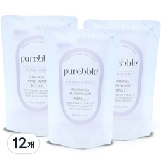 퓨어블 포밍 핸드워시 리필 퍼플, 플로랄향, 12개, 300ml