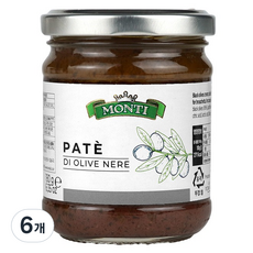 MONTI 블랙올리브 파테, 180g, 6개