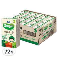 요미요미 100% 유기농 사과포도케일, 125ml, 72개