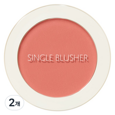 더샘 샘물 싱글 블러셔 5g, CR02 베이비 코랄, 2개