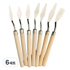모디안 원목 미술용 유화 나이프 7종 세트, 6세트