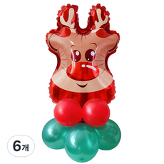 와우파티코리아 크리스마스 풍선기둥, 루돌프 얼굴, 6개