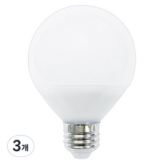 JangsuLamp LED 球形燈泡 G80 短版 白色 8W, 3個, 晝光色