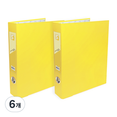 투코비 도노 D링 바인더 3공 A4 5cm, 노랑, 6개