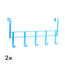 Wisdom 經典款門後鉤 適用厚度4公分以內的門 100%台灣製造, 天空藍, 2個