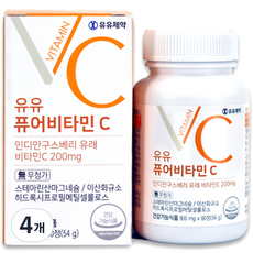 유유제약 퓨어비타민C, 60정, 4개