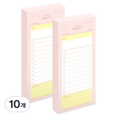 뮤니드 체크리스트 핸디 메모패드, 핑크, 10개, 80매