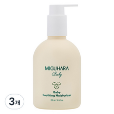 미구하라 베이비 수딩 모이스처라이저 로션, 300ml, 3개