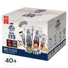 퀘이커 마시는 오트밀 그레인 서리태 낱봉팩, 50g, 40개