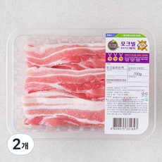 포크빌 한돈팩 삼겹살 구이용 (냉장), 700g, 2개