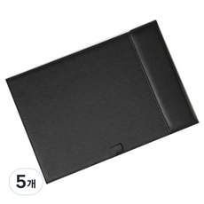 인조가죽 자석 클립보드 결재판, 블랙, 5개