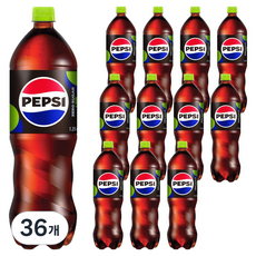 펩시 콜라 제로슈거 라임향, 36개, 1.25L