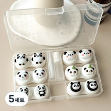 특별한상점 요일별 6개 귀여운 콘택트렌즈 케이스 흡착봉 집게 세트, G, 5세트