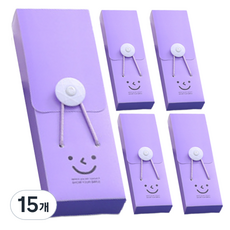 타이탄 플라스틱 사각 필통, 퍼플, 15개