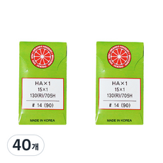 오렌지니들 COTS 가정용 미싱바늘, 40개
