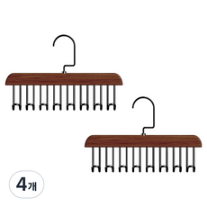Monopoly 多用途內衣 細肩帶背心 領帶 衣服 皮帶 帽子掛架, 4個, 深色木
