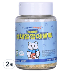 배마마 유기농 밥가루 야채 알알이 블루, 2개, 60g