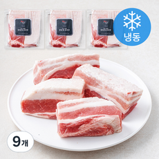 미트디자이너스 오븐 칼집 통삼겹살 구이용 (냉동), 9개, 500g
