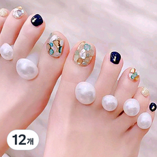 GABIZ 美甲凝膠足部貼紙 22p, 12個, 09 藍色日落