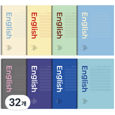 Tamsaa 乾淨整齊的彈簧英文筆記本, 混合顏色, 32個