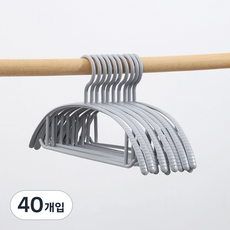 레디박스 어깨뿔 방지 논슬립 라인 옷걸이, 그레이, 40개