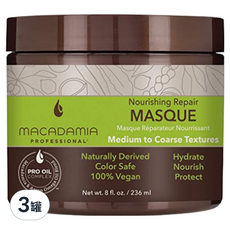 MACADAMIA BEAUTY Professional 瑪卡奇蹟油 潤澤髮膜, 3件, 236ml