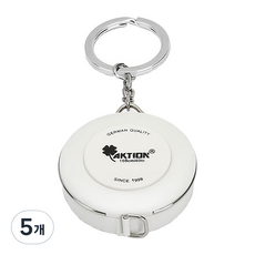 Bakojel 便攜式迷你捲尺 鑰匙圈型 白色, 5個