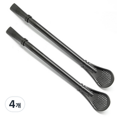 Solid Carbide Tools 短版不鏽鋼雞尾酒攪拌棒 160mm, 黑色, 4個