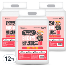 프리미요 베이직 강아지 배변패드, 100개입, 12개